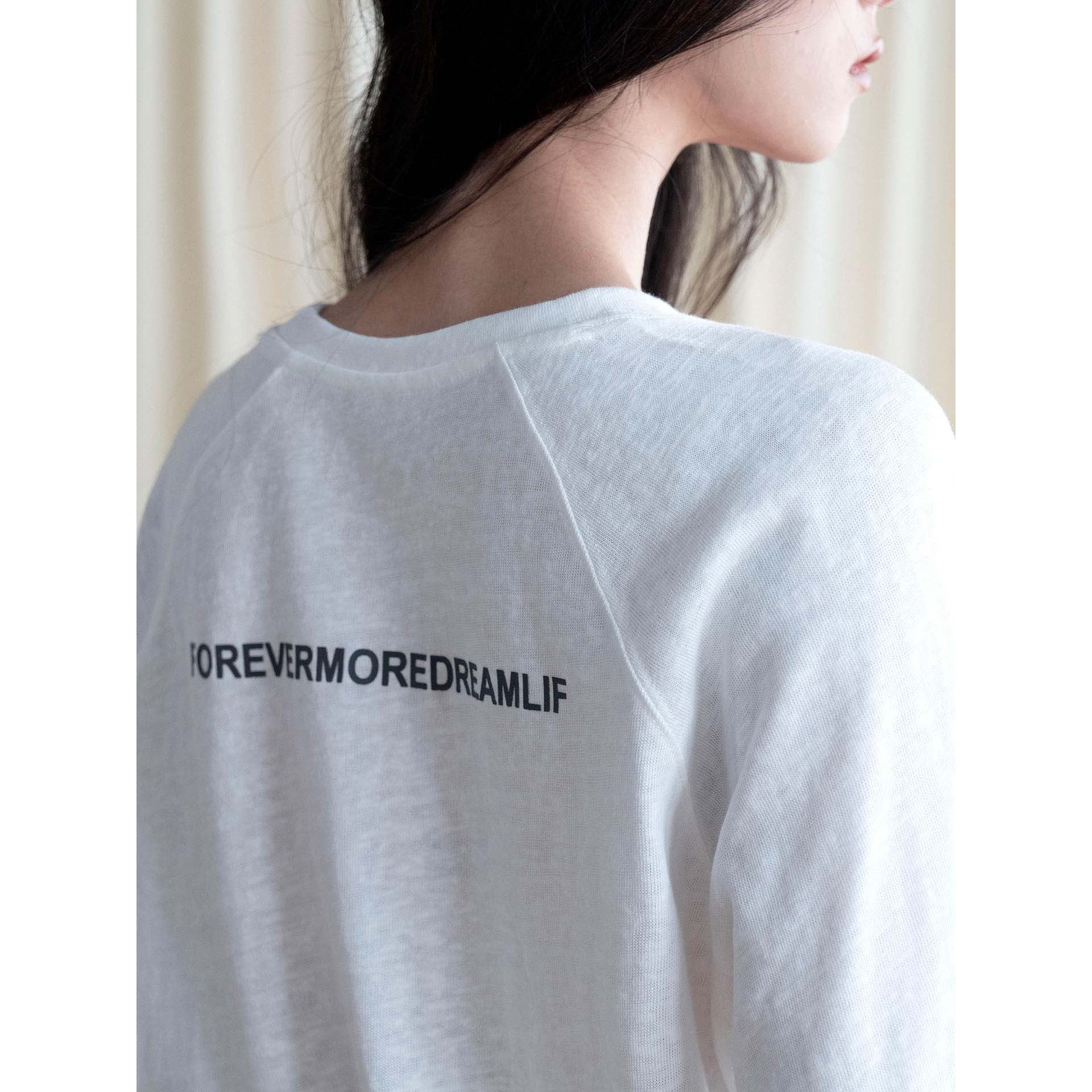 Women's Loose Round Neck Sweatshirt with Raglan Sleeves and Statement Print Chichicherry