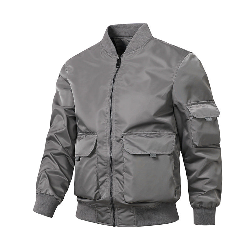 Men's bomber jacket in utility style with wind-resistant shell, multiple pockets and ribbed cuffs Chichicherry