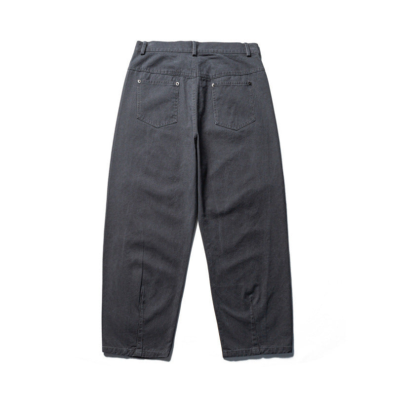 Men's tapered twill pants with high waist and five pockets Chichicherry
