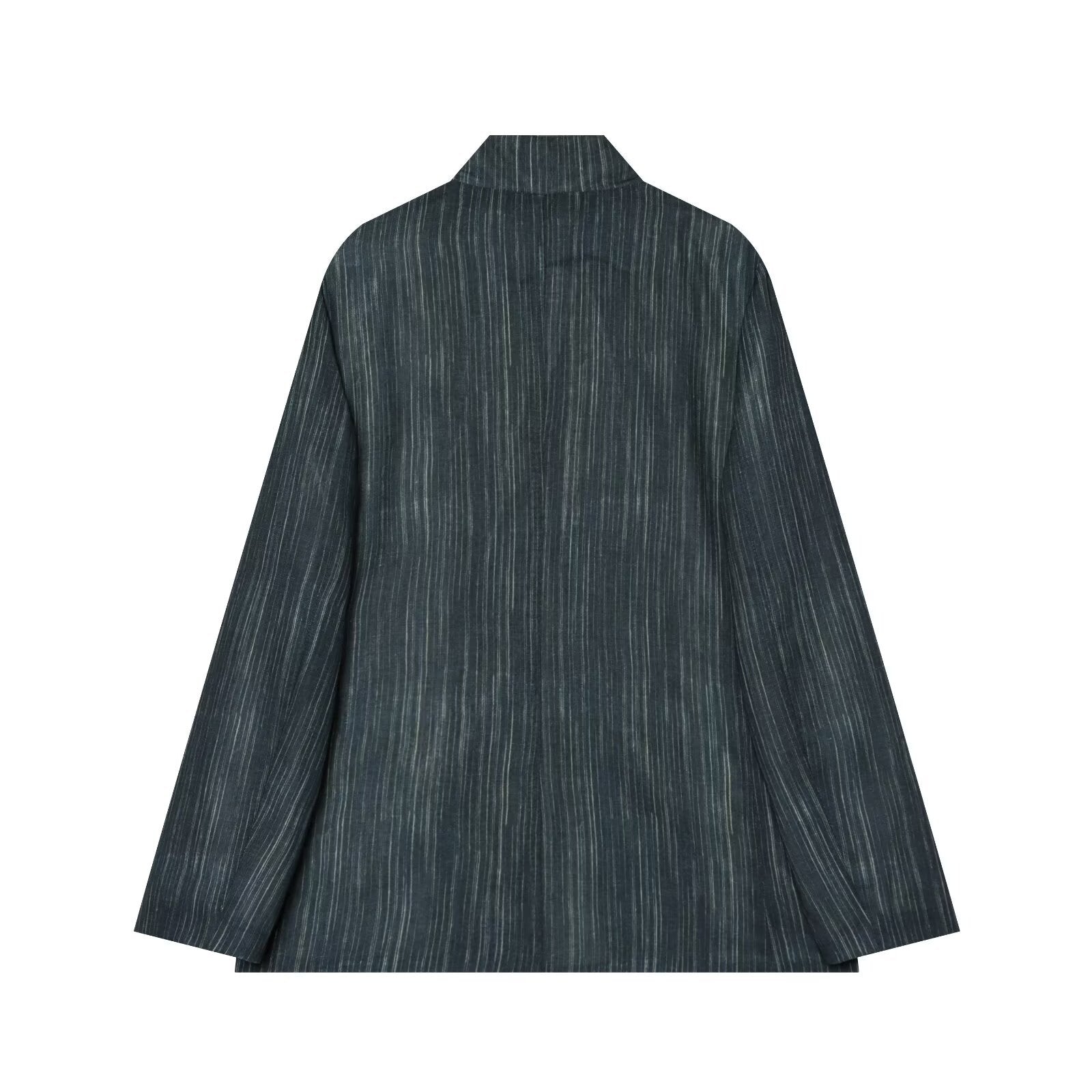 Women's Wide Leg Marlene Trousers with Pleat and Fine Pinstripe Chichicherry