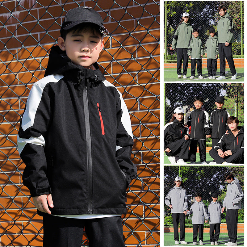 Men's sporty softshell outdoor jacket with hood, color block sleeves and water-repellent membrane Chichicherry