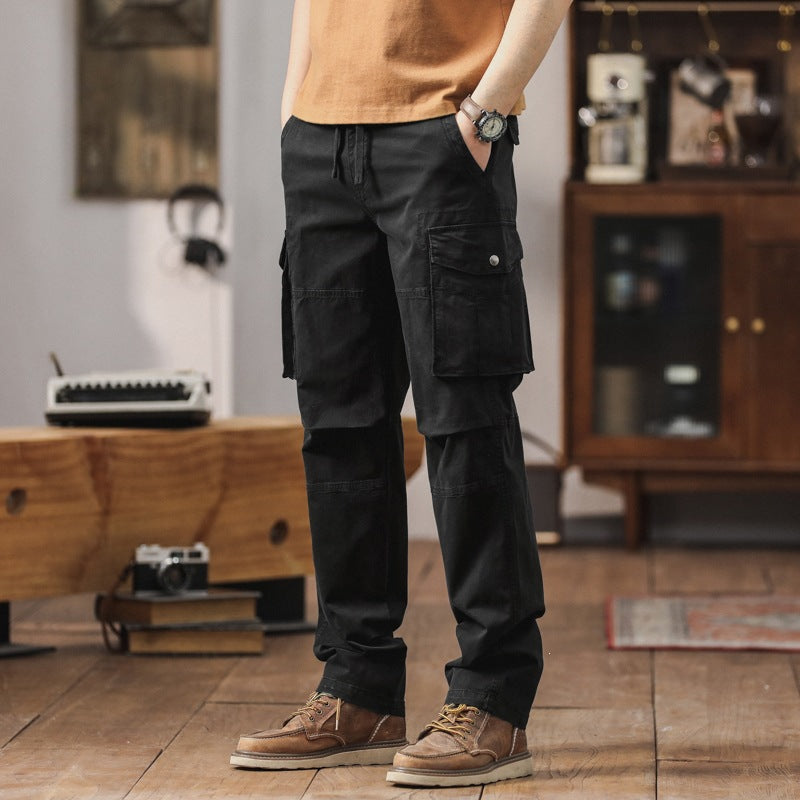 Men's Technical Cargo Pants with Straight Cut, Reinforced Knees & Multiple Pockets Chichicherry
