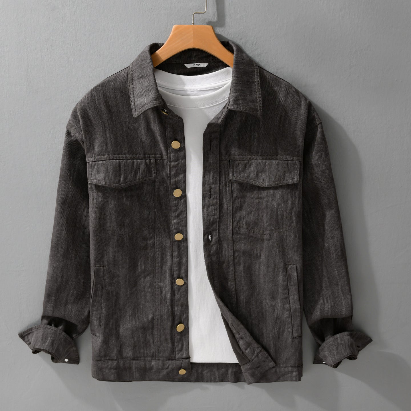 Men's denim jacket in acid wash look with oversized cut Chichicherry