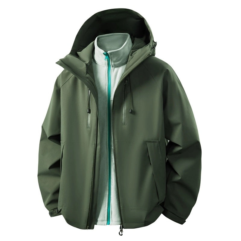 Men's softshell hybrid jacket with removable fleece lining windproof water-repellent Chichicherry