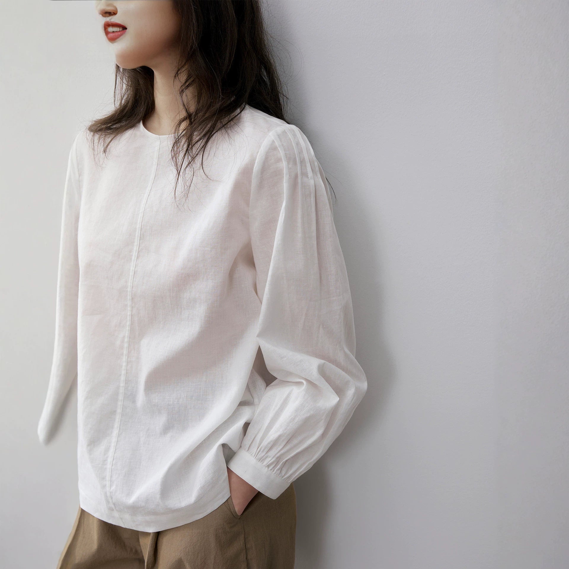 Ladies Elegant and Casual Denim Blouse Drune