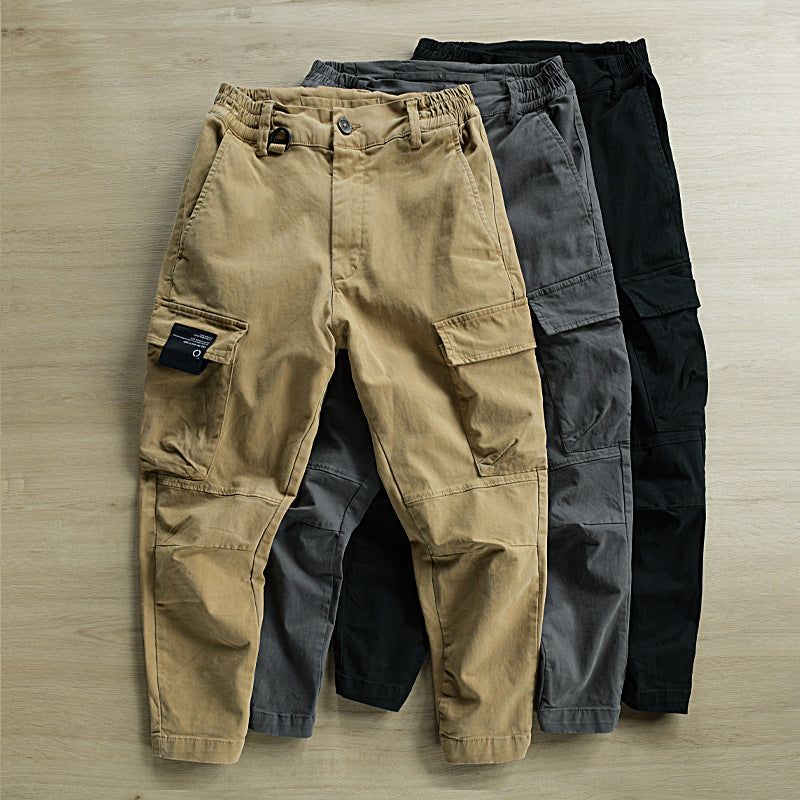 Herren Cargohose mit tapered Bein, elastischem Bund und verstärkten Knieeinsätzen Chichicherry