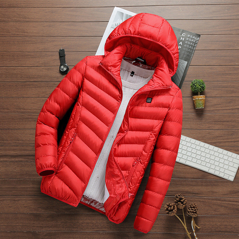Men's ultra-lightweight quilted parka with hood and thermoregulating insulation Chichicherry