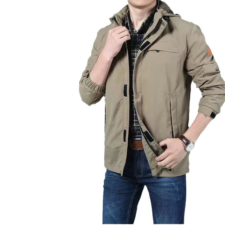 Men's lightweight technical field jacket with multifunctional pockets and adjustable hem Chichicherry