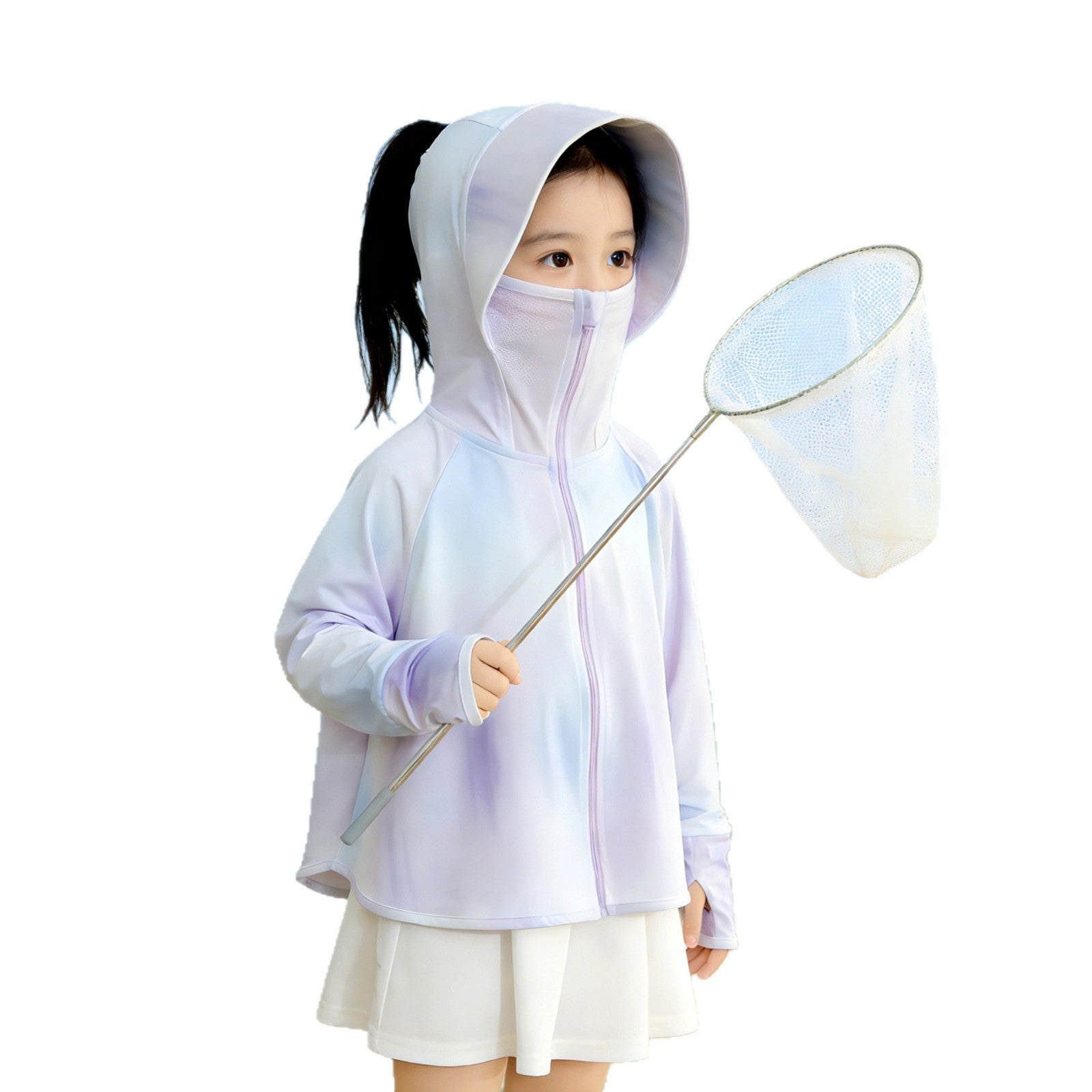 Girls breathable hooded jacket with UV protection Chichicherry