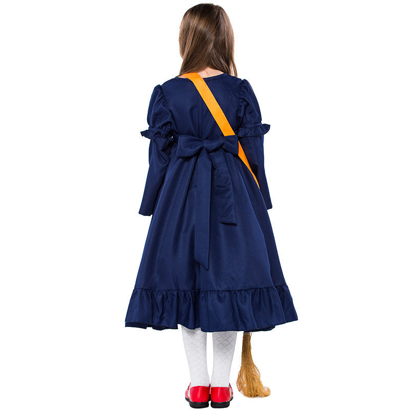 Girl Fairy Tale Witch Costume with Tulle Skirt and Ruffles Chichicherry