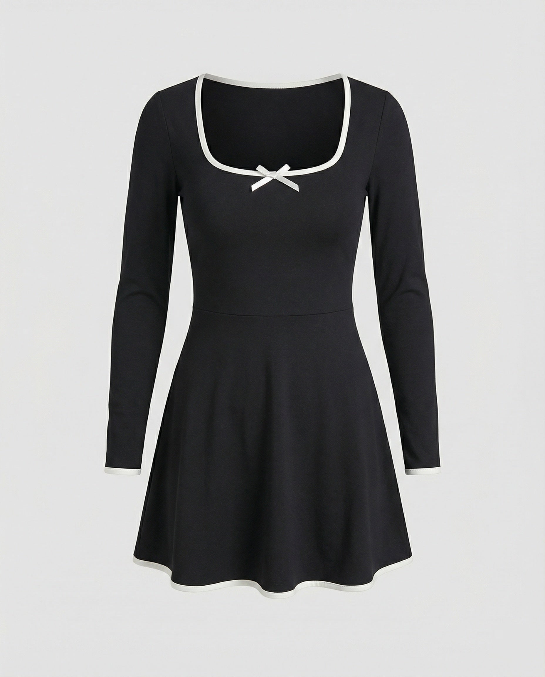 Ladies Leisure Dress Mini Long Sleeve