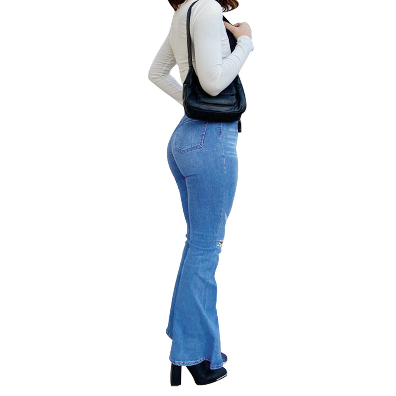 Women Denim Corset Top with Shaped Cups and Fine Spaghetti Straps Chichicherry