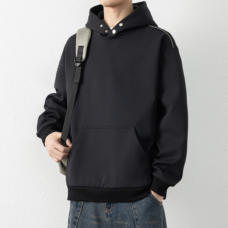 Men's Oversize Hoodie with Kangaroo Pocket & Snap Neck Chichicherry