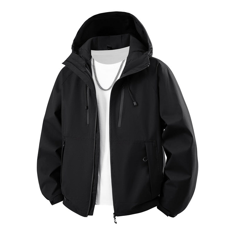 Men's hooded softshell jacket with water-repellent membrane, adjustable hood & utility pockets Chichicherry