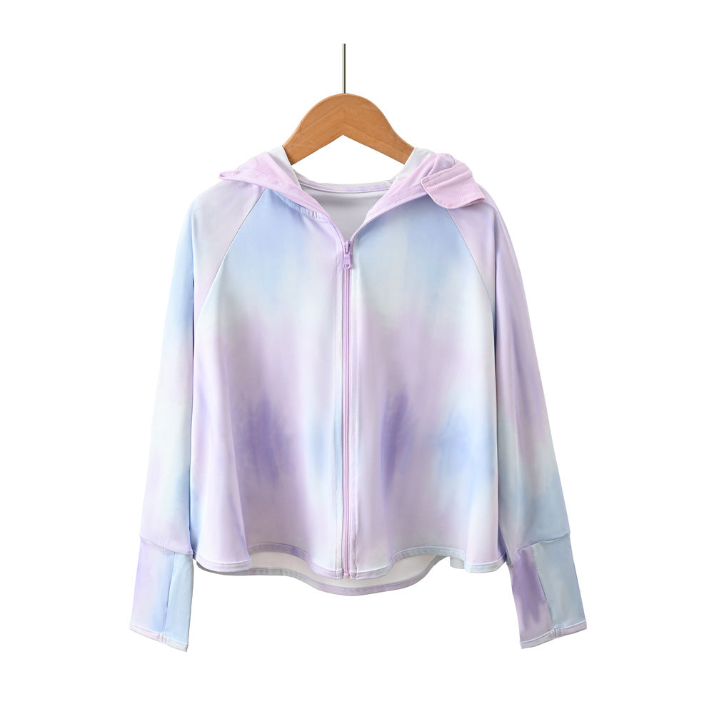 Girls functional UV protection jacket with hood Chichicherry