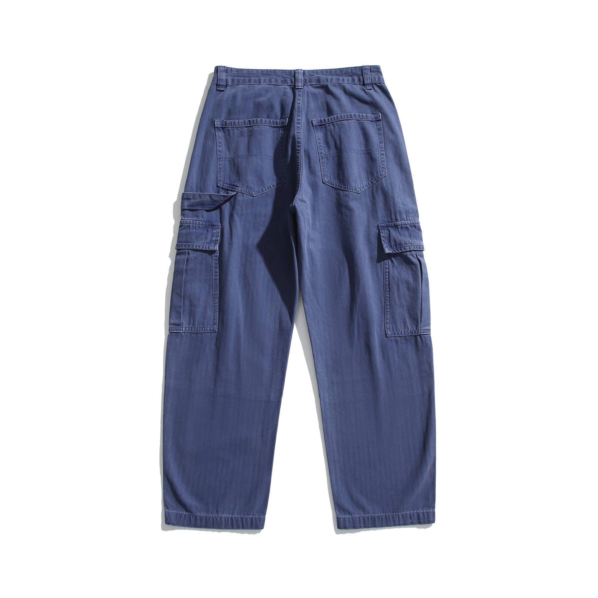 Men's soft canvas cargo pants with multiple flap pockets and elastic ankle cuffs Chichicherry