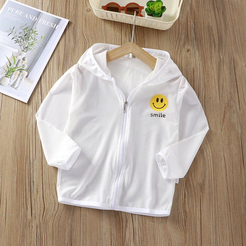 Unisex nan children's light hoodie jacket with breathable mesh fabric and full zipper Chichicherry