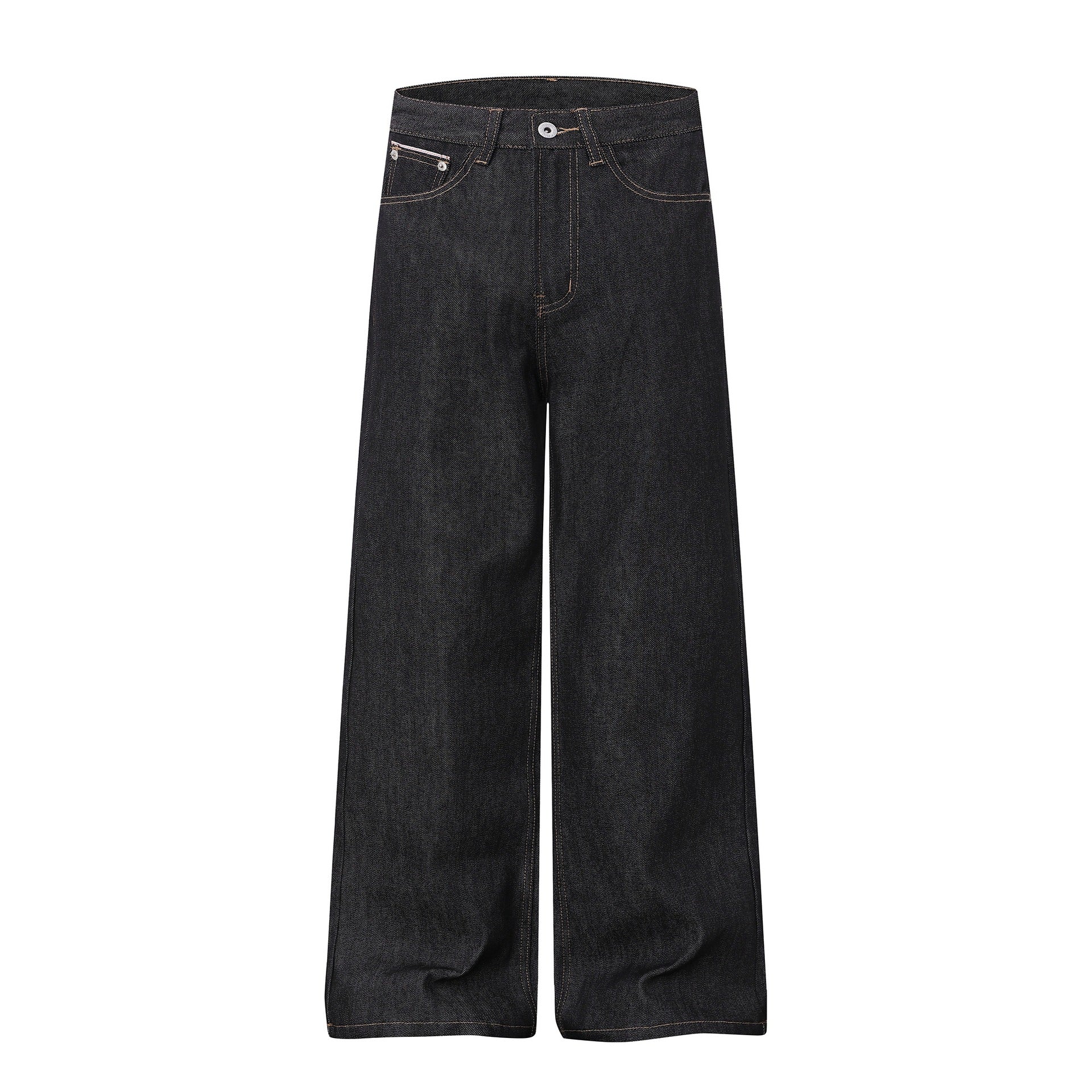 Women Wide Cropped Denim Culotte with High Waist and Classic Pocket Detail Chichicherry