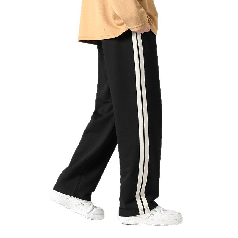 Men's Relaxed-Fit Lounge Pants with Distinctive Side Stripes & Adjustable Drawstring Chichicherry