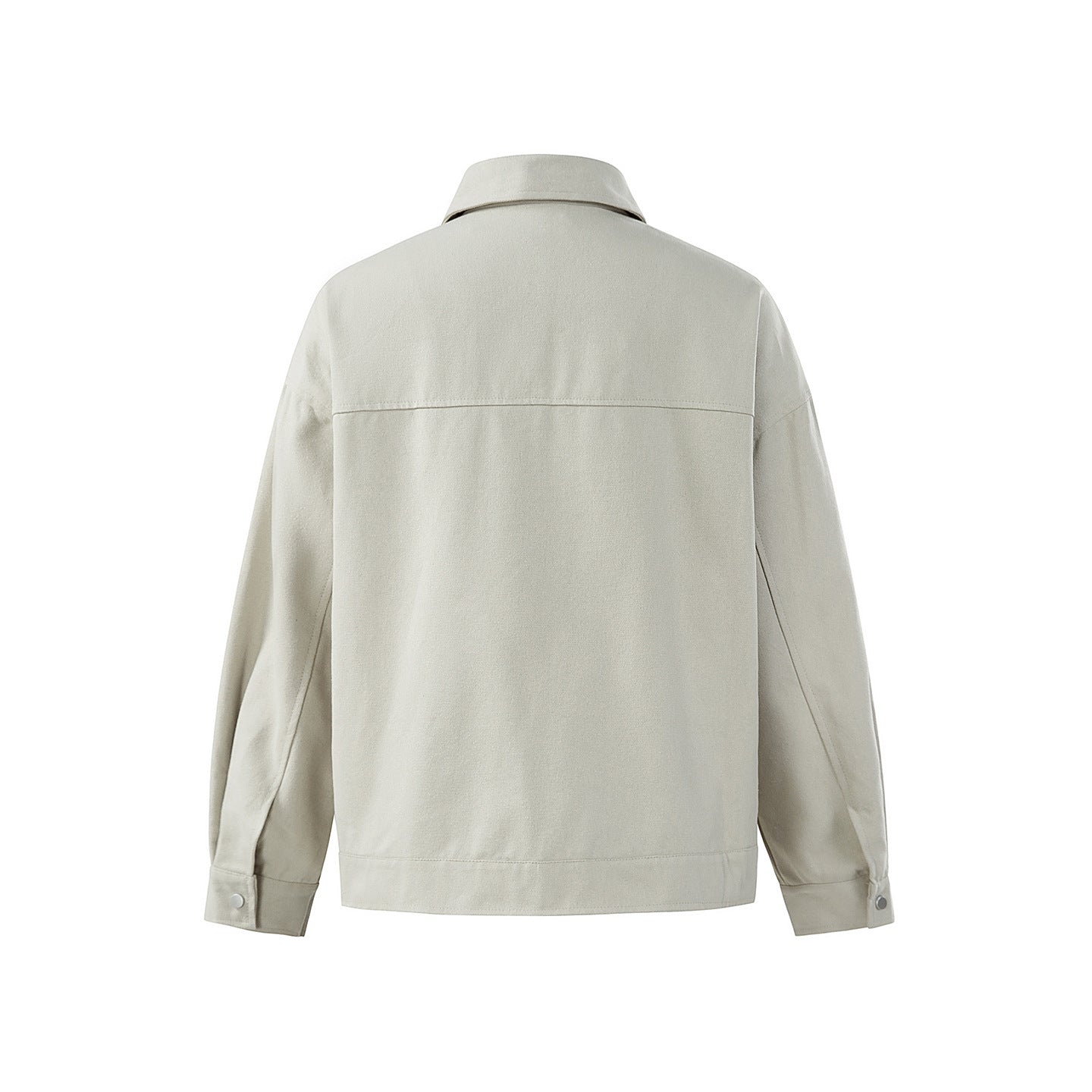 Men's Oversized Canvas Jacket with Distinct Metal Hook Closures Chichicherry