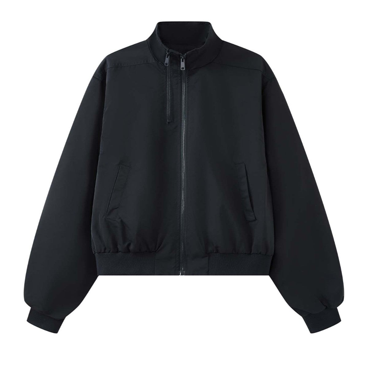 Women’s short lightweight windbreaker bomber jacket with stand-up collar and elastic cuffs Chichicherry