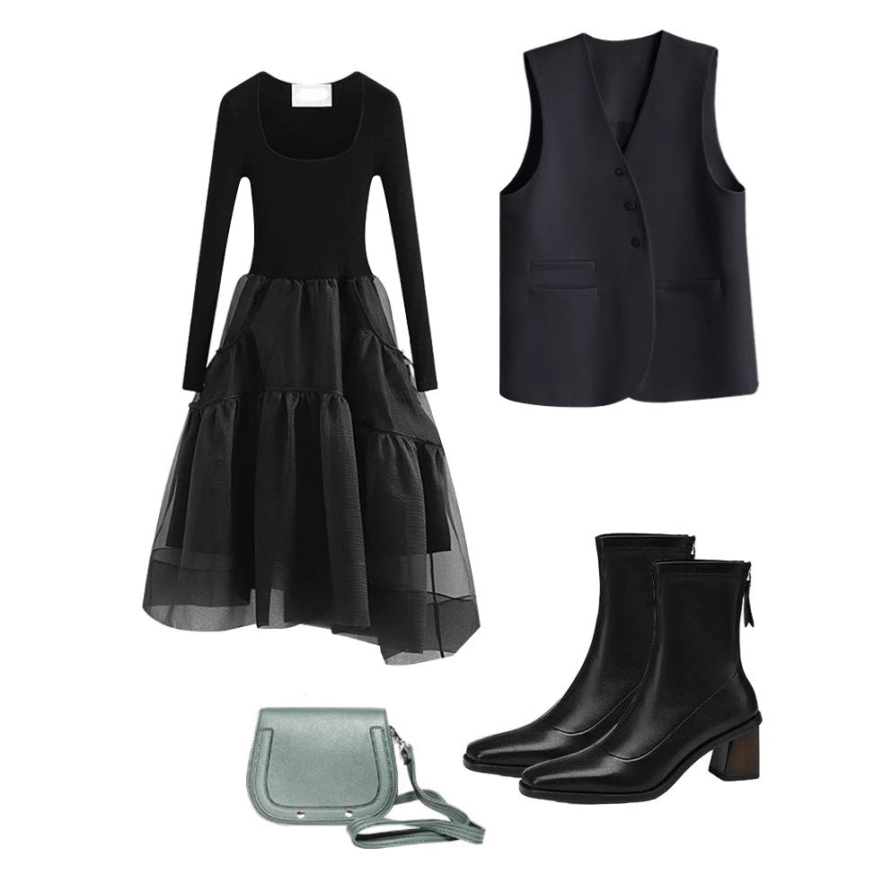 Women Elegant Blazer Vest Chichicherry