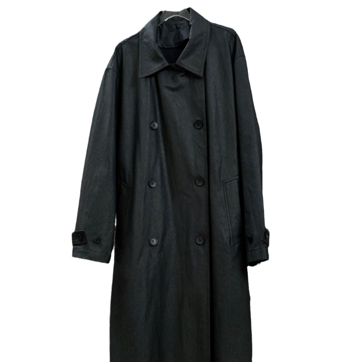 Women’s Long Oversize Trench Coat made of Cotton Blend with Lapel Collar and Waist Belt Chichicherry