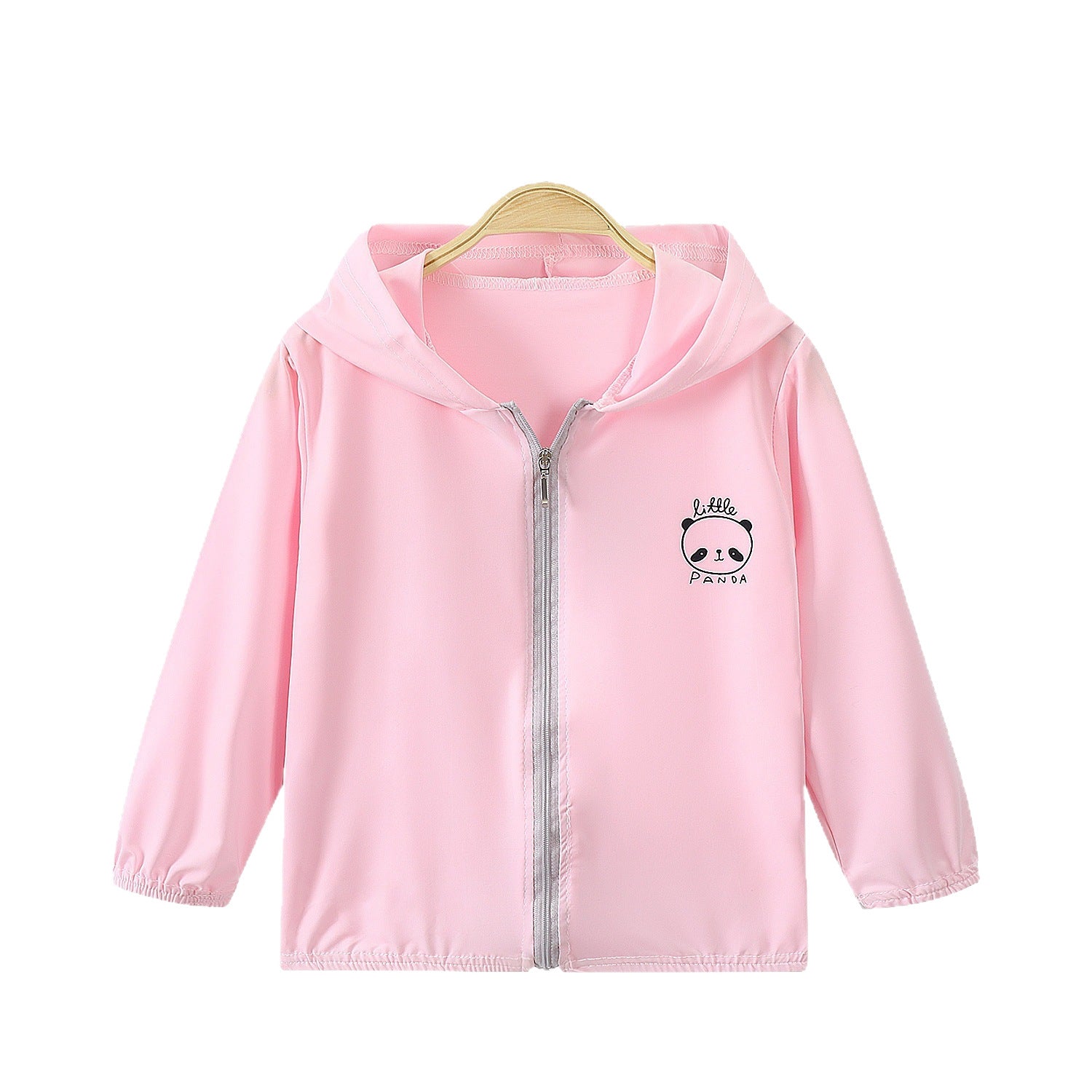 Unisex nan lightweight hooded jacket with full zip and cute panda print Chichicherry