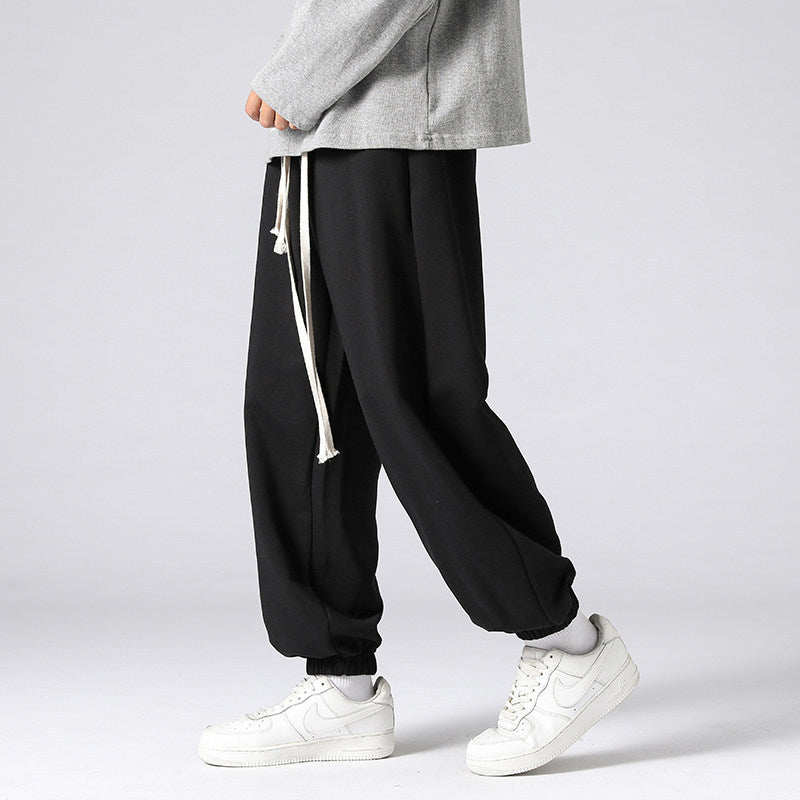 Men's Oversize Jogging Pants with Low Waist, Tapered Leg & Extra Long Cords Chichicherry