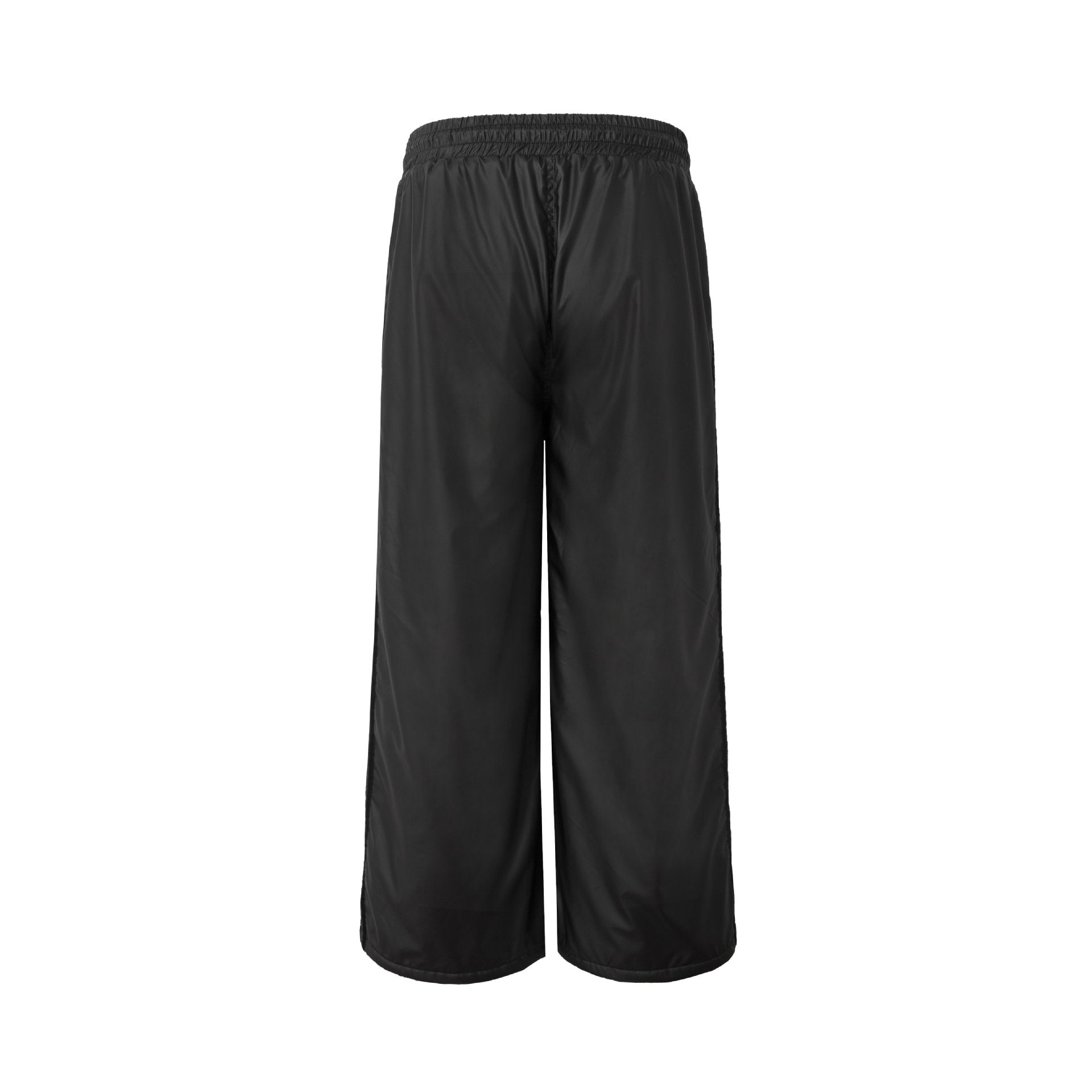 Unisex Loose Technical Nylon Training Pants with Elastic Drawstring and Side Inserts Chichicherry