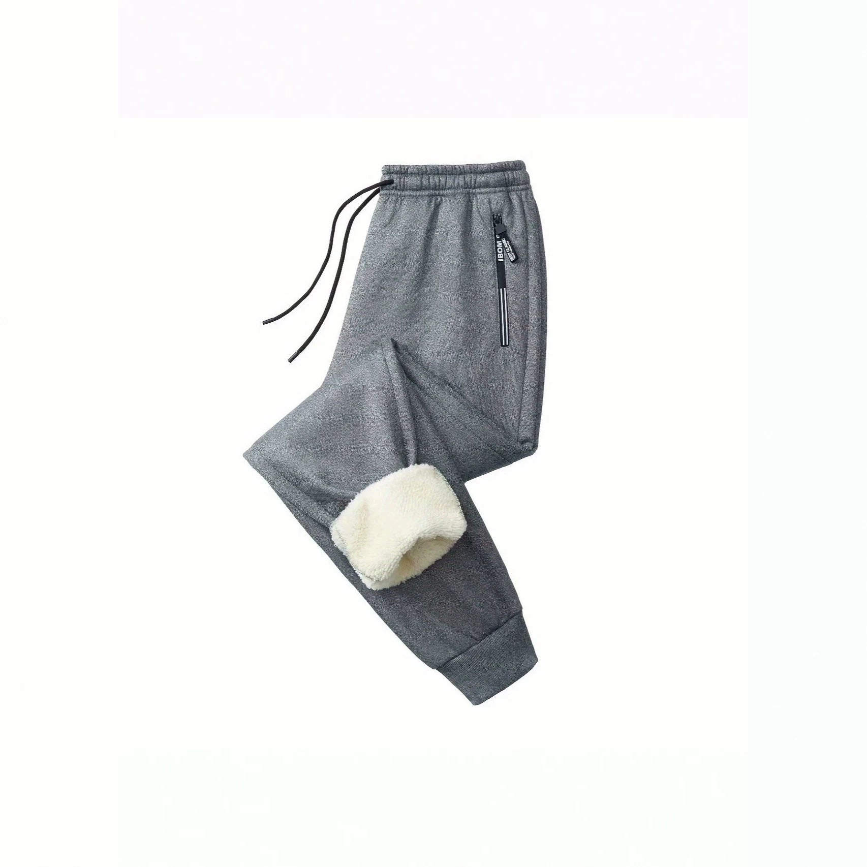 Men's Tapered Performance Jogging Pants with Elastic Waistband, Zipper Pockets & Ribbed Cuffs Chichicherry
