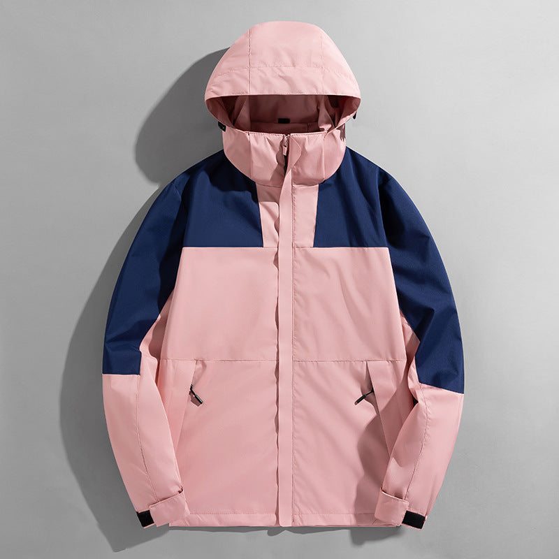 Men's Colorblock Wind- and Water-Repellent Hoodie with Breathable Softshell Membrane Chichicherry