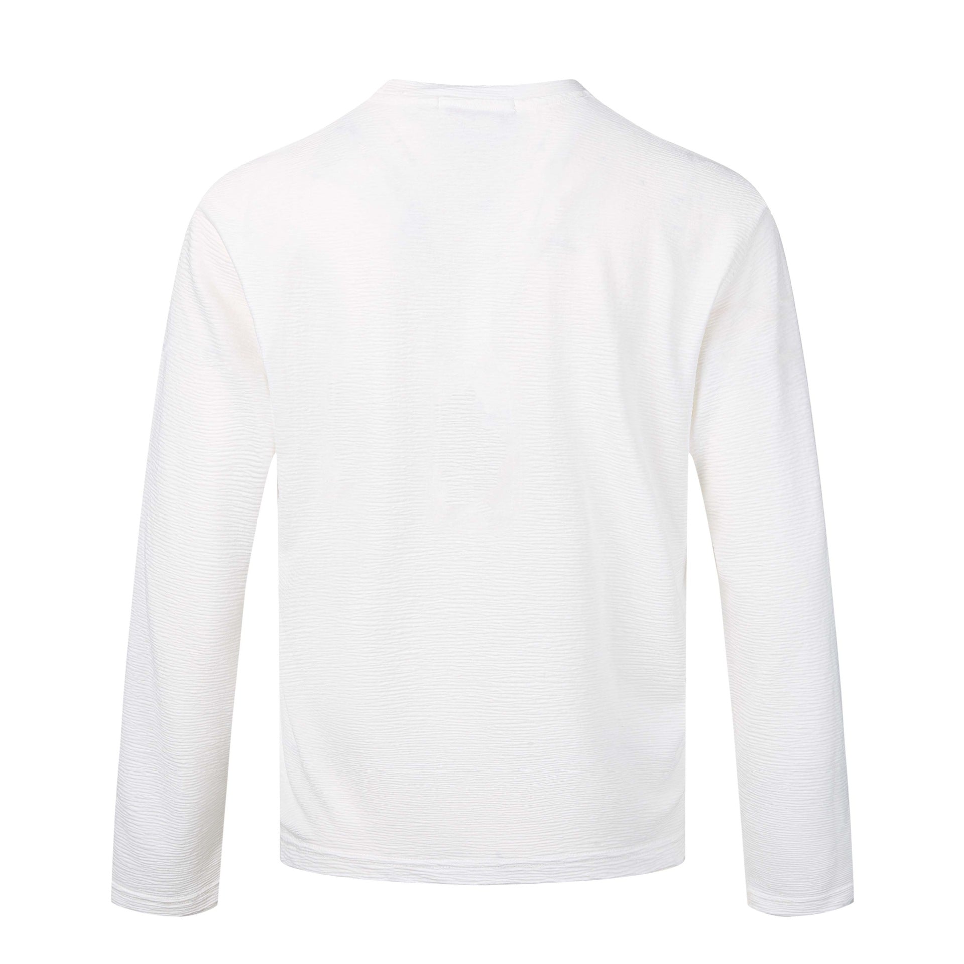 Women's finely textured long sleeve shirt with round neck and delicate graphic print Chichicherry