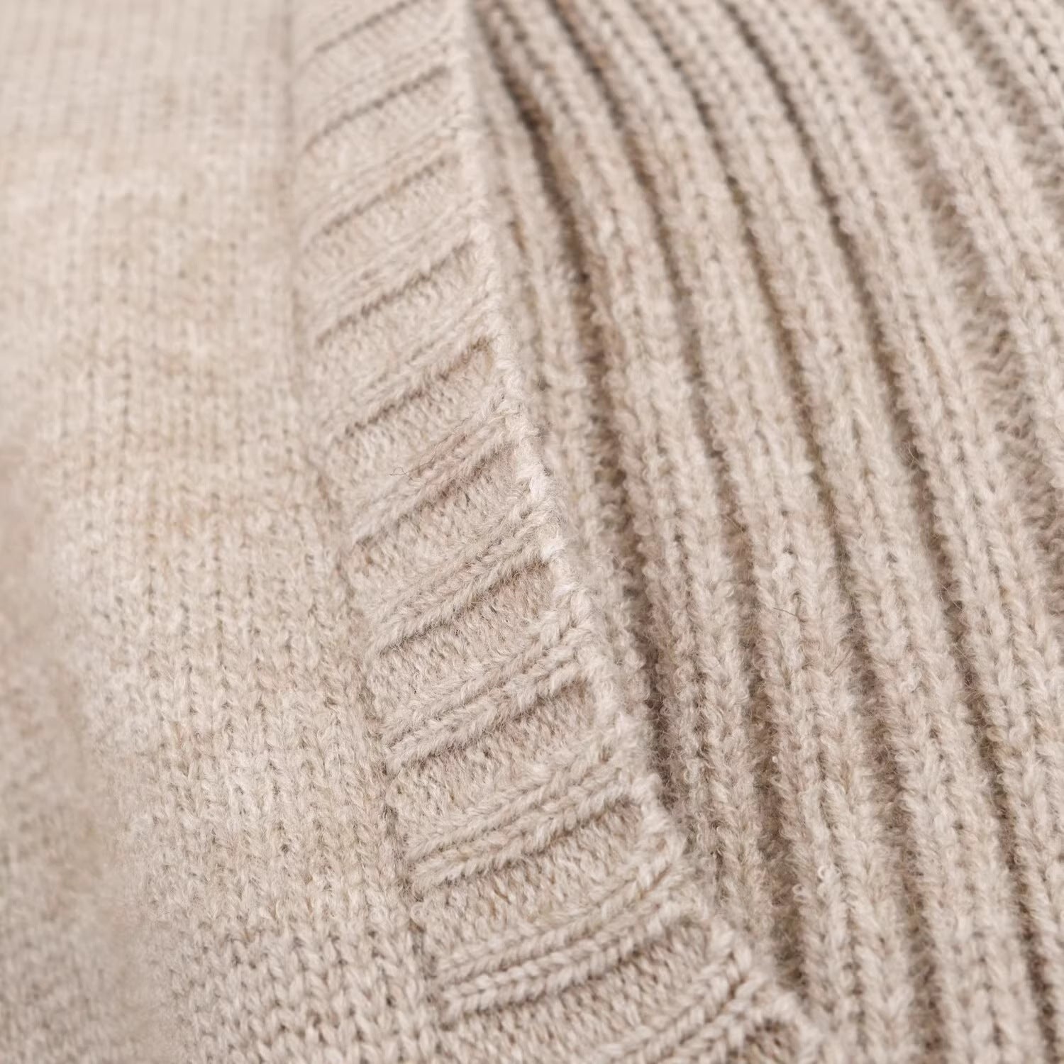 Women's knit cardigan with oversized sail collar and cable knit details Chichicherry