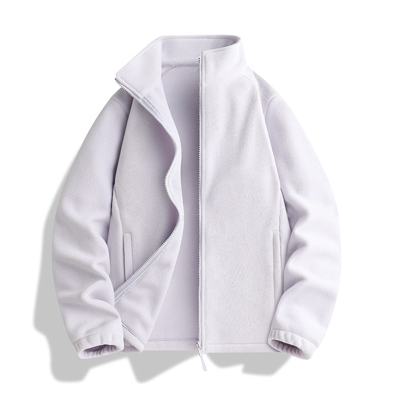 Unisex fleece jacket with standing collar, full-length zipper and elastic cuffs Chichicherry