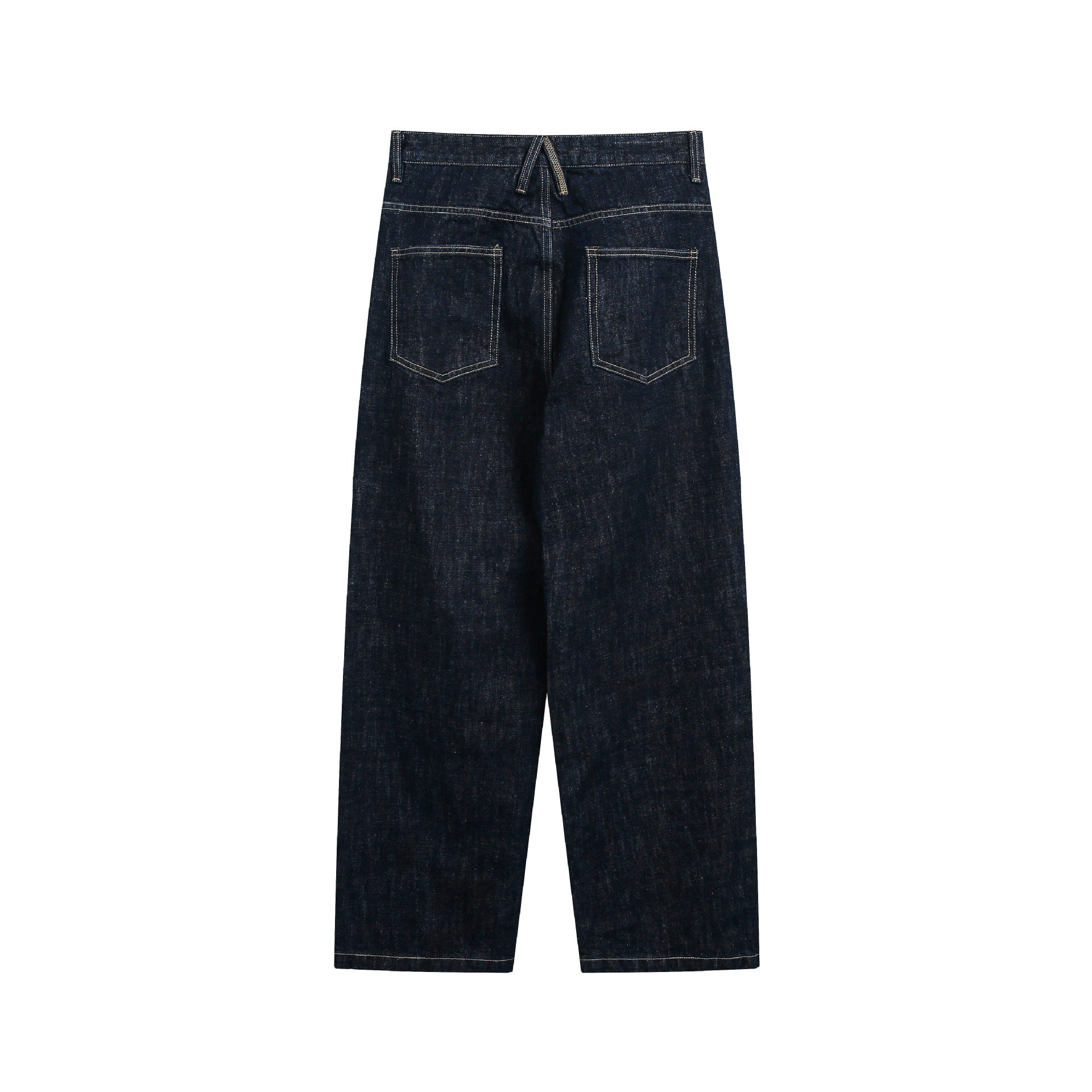 Women's high-waisted cropped jeans with wide legs and visible stitching Chichicherry