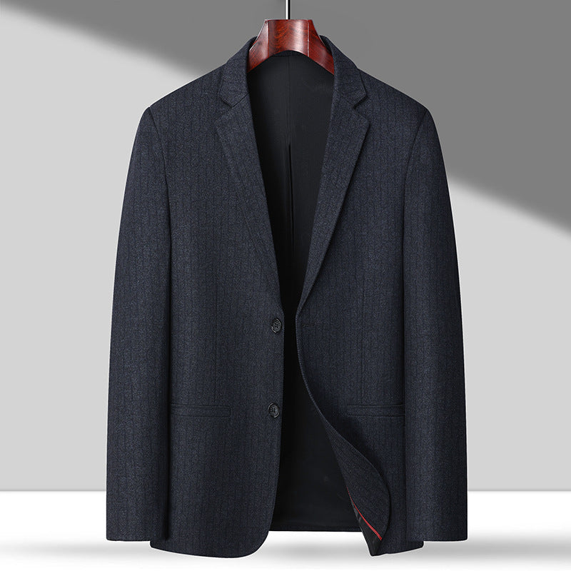 Men's Business Blazer Single-breasted made of fine wool blend with subtle texture Chichicherry