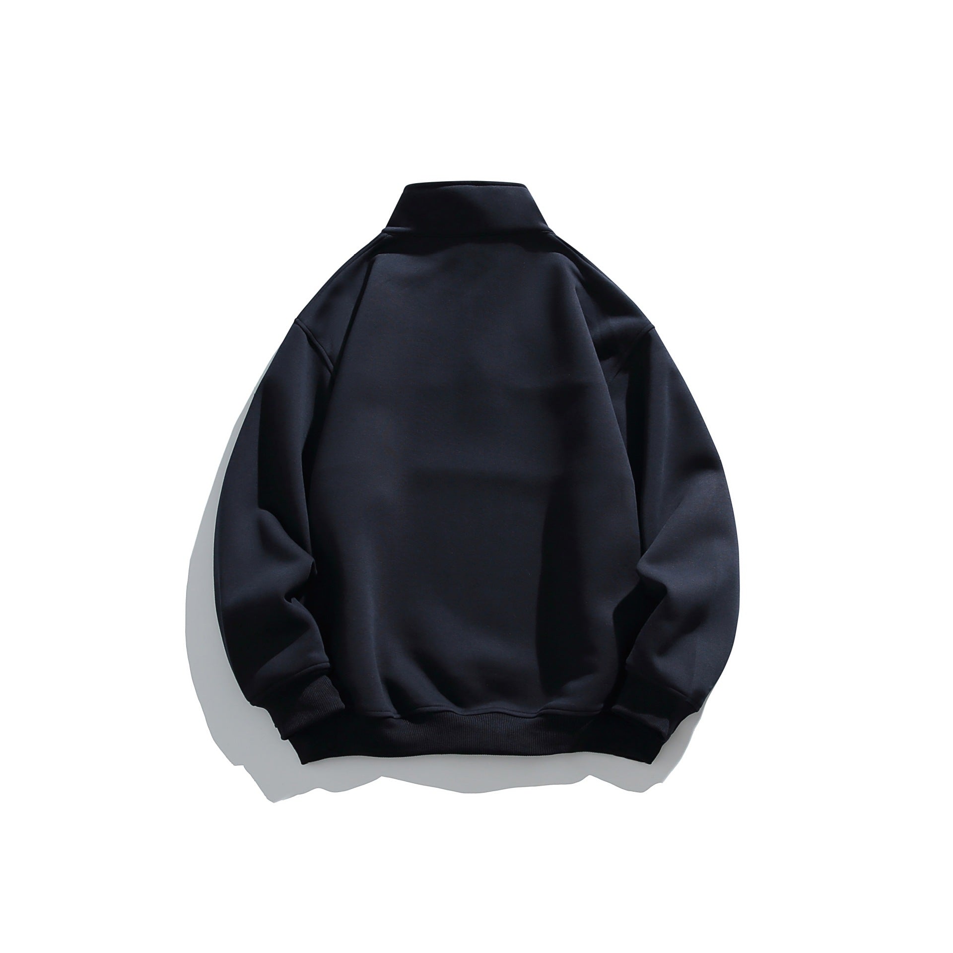 Unisex half-zip sweatshirt with high stand-up collar, boxy cut and colorblock panel Chichicherry