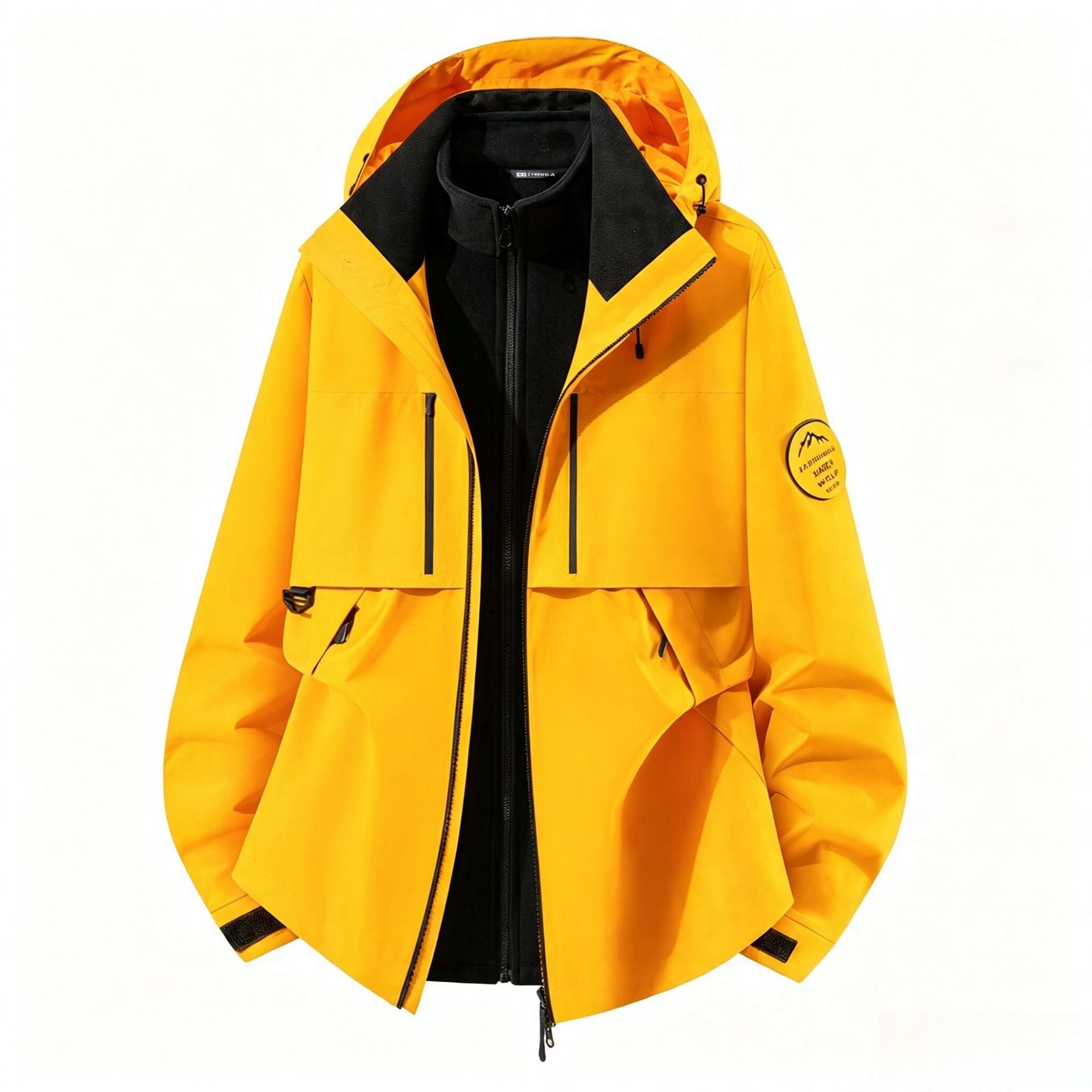 Men's three-layer softshell outdoor jacket with removable fleece lining and hood Chichicherry