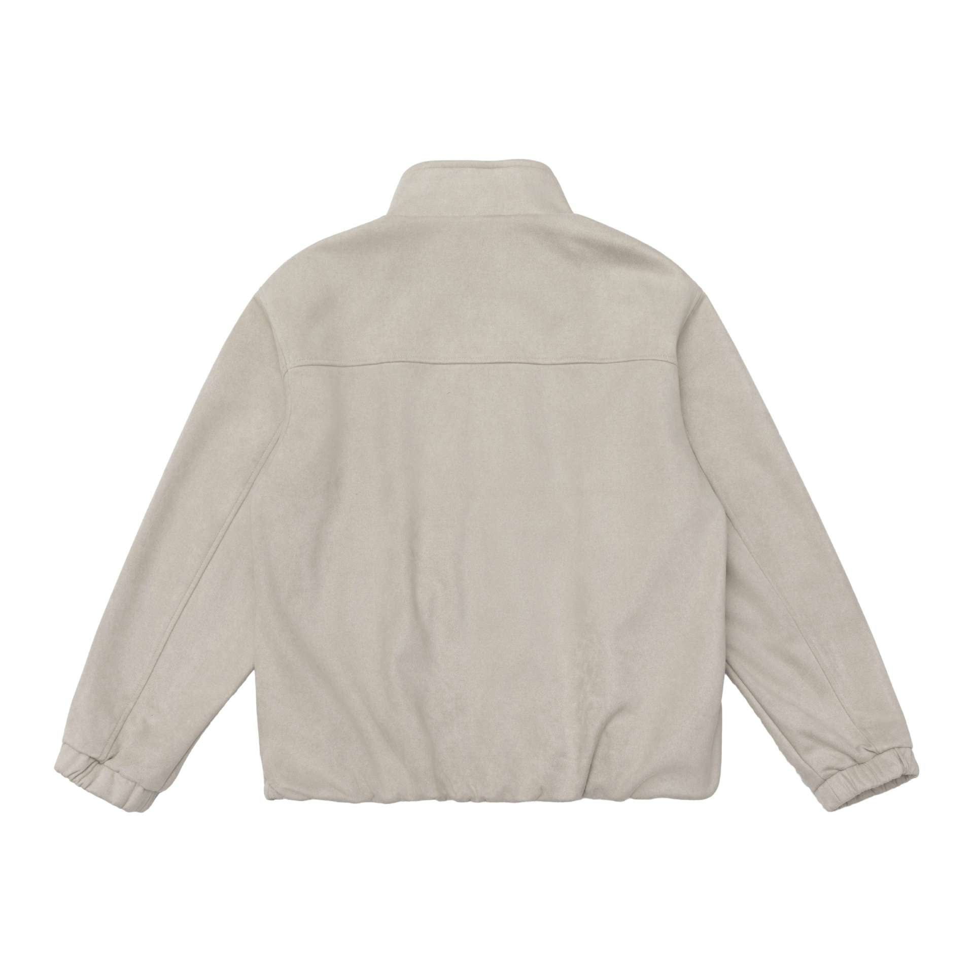 Men's short jacket in a boxy cut with a high stand-up collar and hidden zipper placket Chichicherry