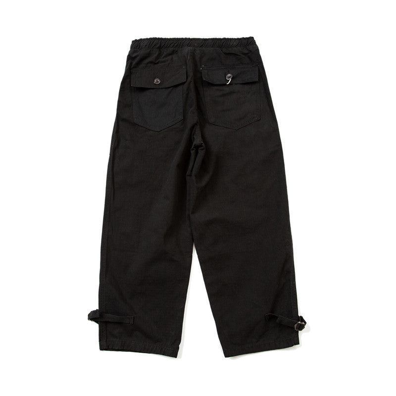 Men's Loose Fit Utility Cargo Pants with Drawstring Waist and Adjustable Leg Straps Chichicherry