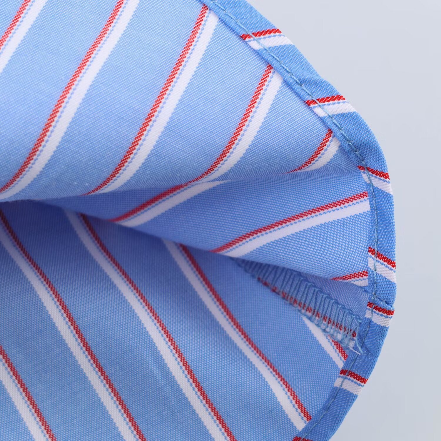 Women Striped Oversized Blouse with Tailoring Gatherings and Shirt Collar Chichicherry