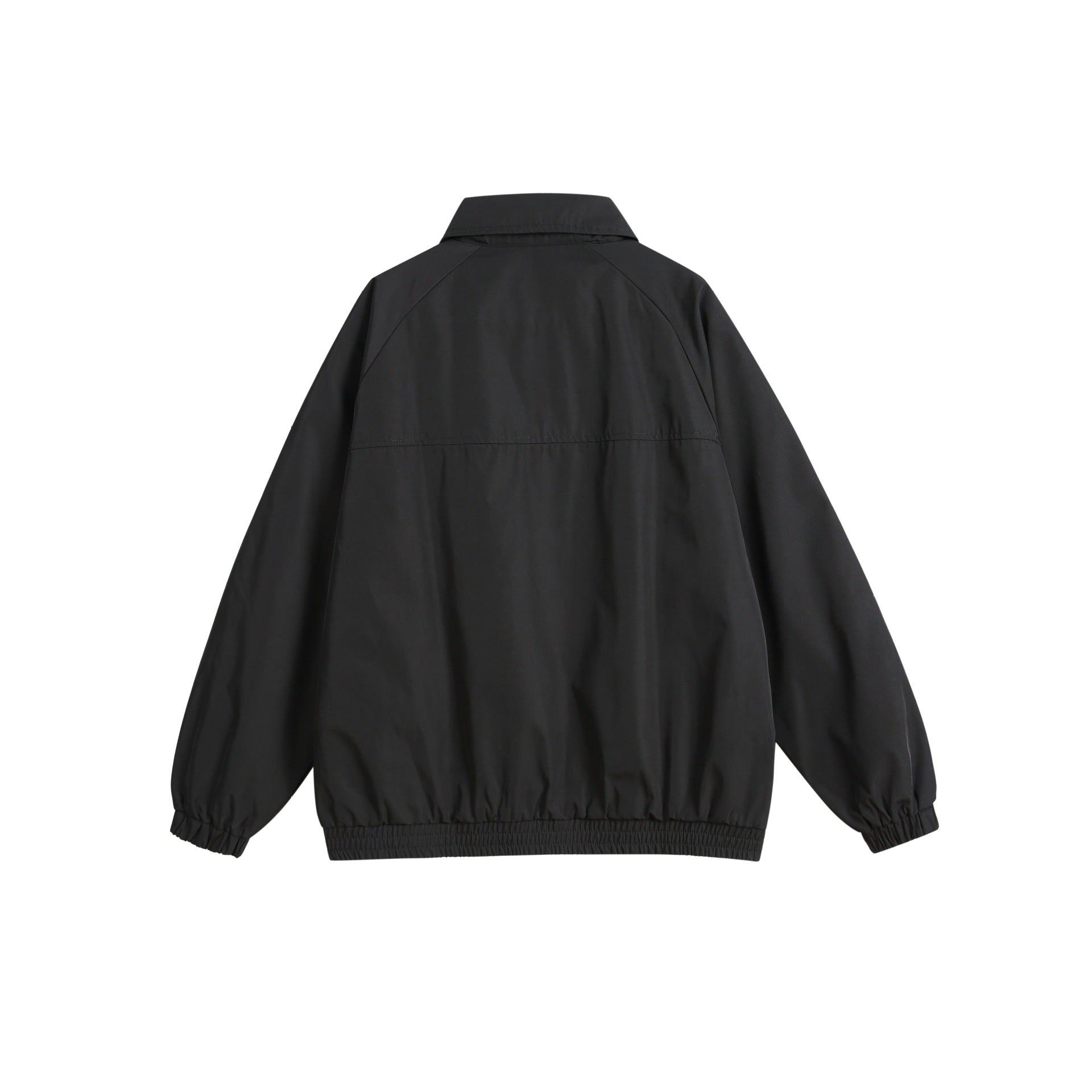 Unisex Boxy Transitional Blouson with Stand Collar and Elastic Hem Chichicherry