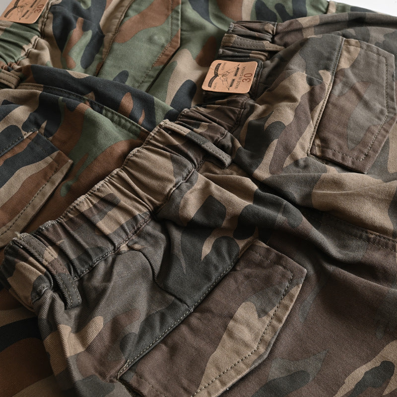 Herren Cargohose im Military-Look mit Mehrfachtaschen und geradem Schnitt Chichicherry