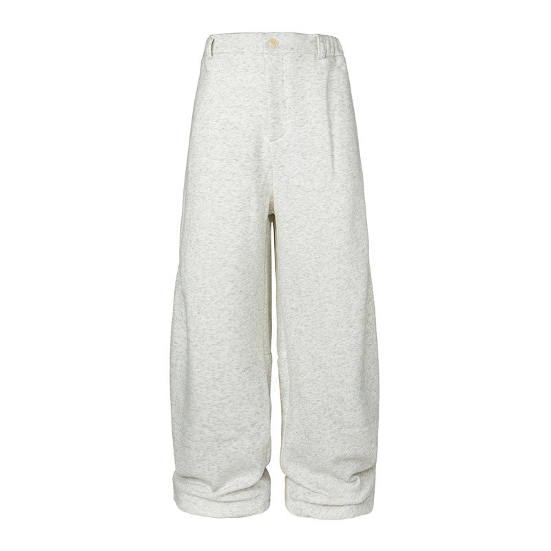 Women's Loose High-Waist Jogging Pants made of French Terry with rolled hem