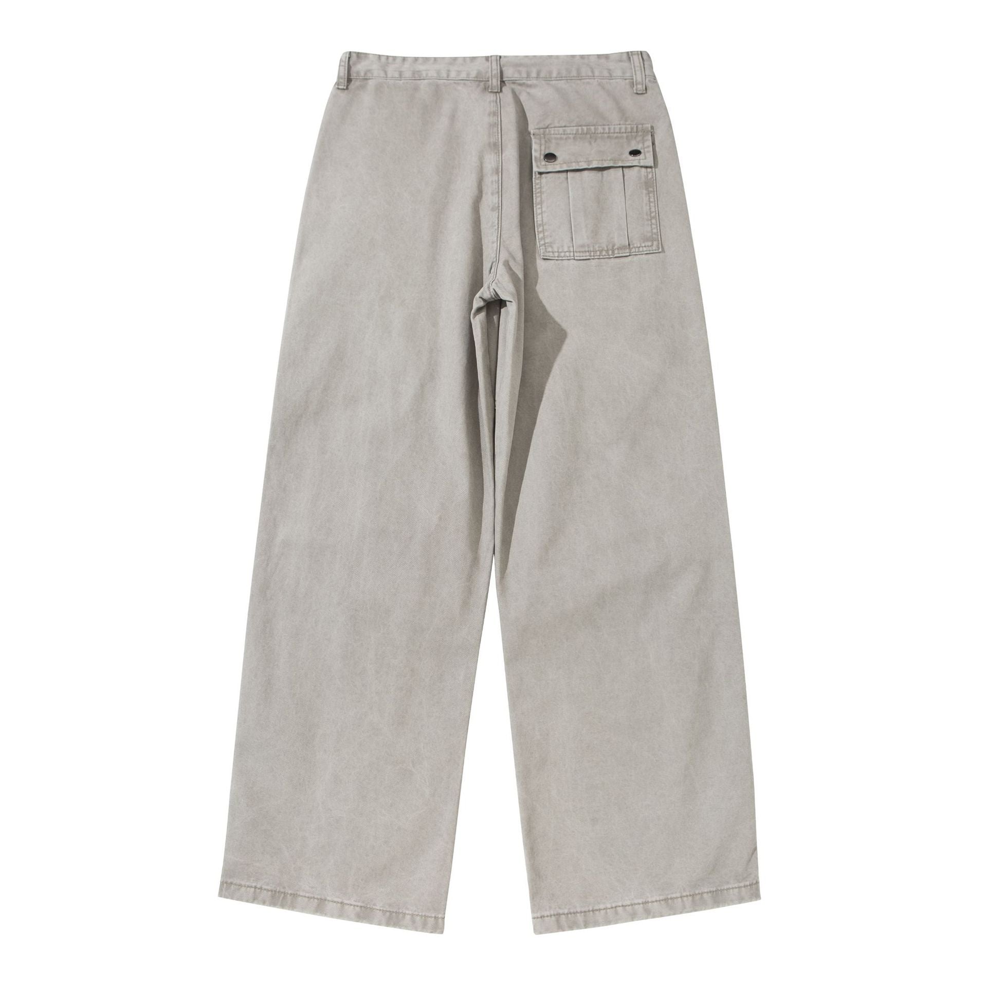 Women's Wide Cropped Cargo Pants with Knee Panels and Patch Pockets Chichicherry