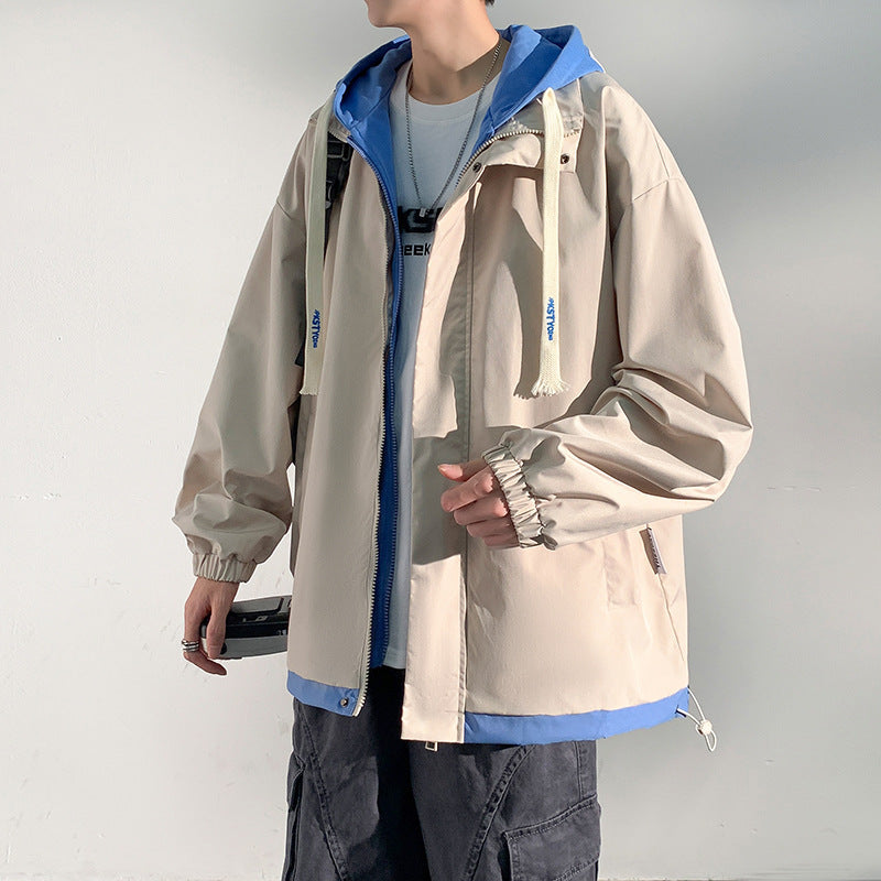 Men's two-layer softshell overlay jacket with hood, wind and water repellent membrane and adjustable hem Chichicherry