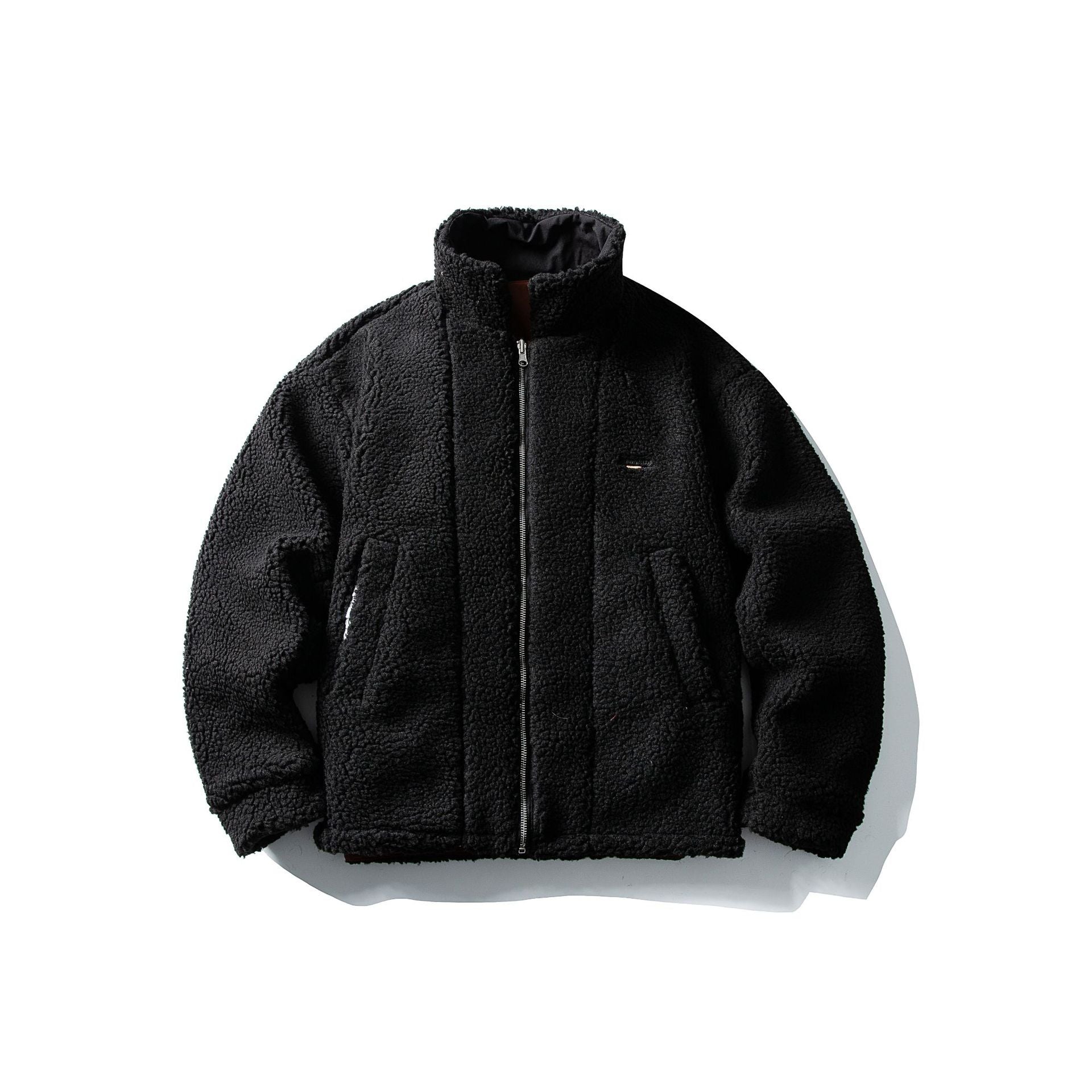 Men's short-cut insulated blouson with sherpa collar and flap pockets Chichicherry