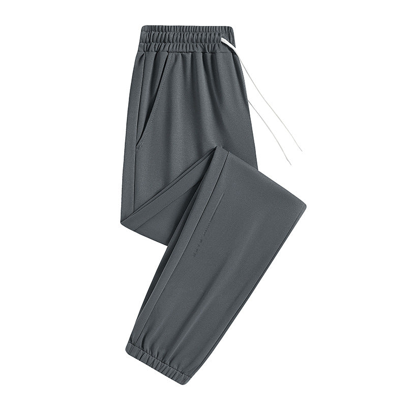 Men's Lightweight Breathable Tech Jogging Pants with Elastic Waistband, Drawstring & Ankle Cuffs Chichicherry