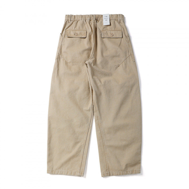 Unisex Loose Utility Pants with High Waist, Wide Leg and External Work Pockets Chichicherry